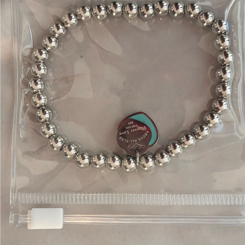 Elegant Silver Beaded Bracelet